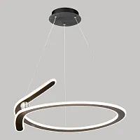 Люстра подвесная LED Hale LSP-7381 Lussole чёрная на 1 лампу, основание чёрное в стиле современный кольца Люстра подвесная LED Hale LSP-7381 Lussole чёрная на 1 лампу, основание чёрное в стиле современный кольца